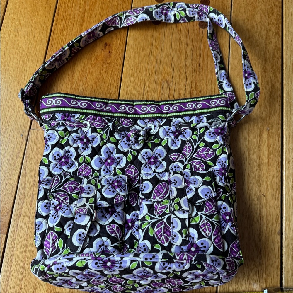 Vera Bradley Floral Purple and Black Women's Bag